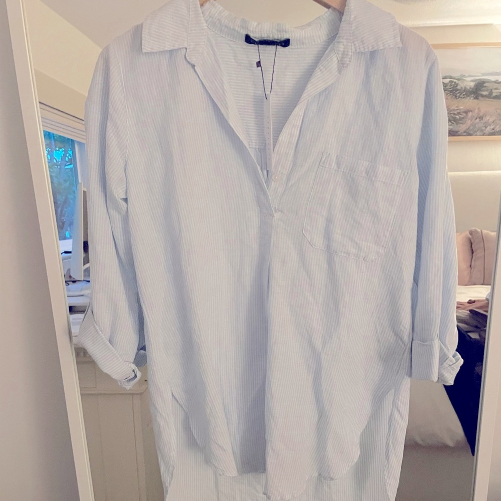 Sanctuary linen striped cover up